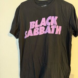 Black Sabbath Black and Purple Men's Short Sleeve Tee